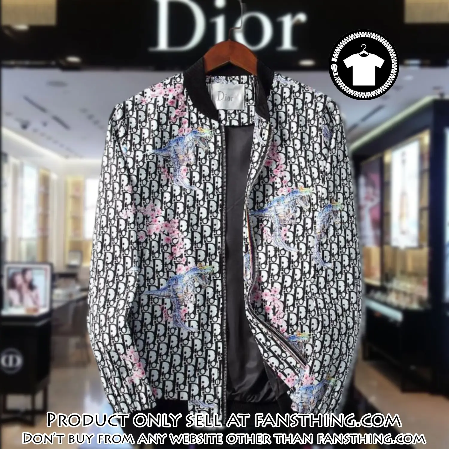 Dior luxury brand varsity zipper jacket vst1030 fst0651339